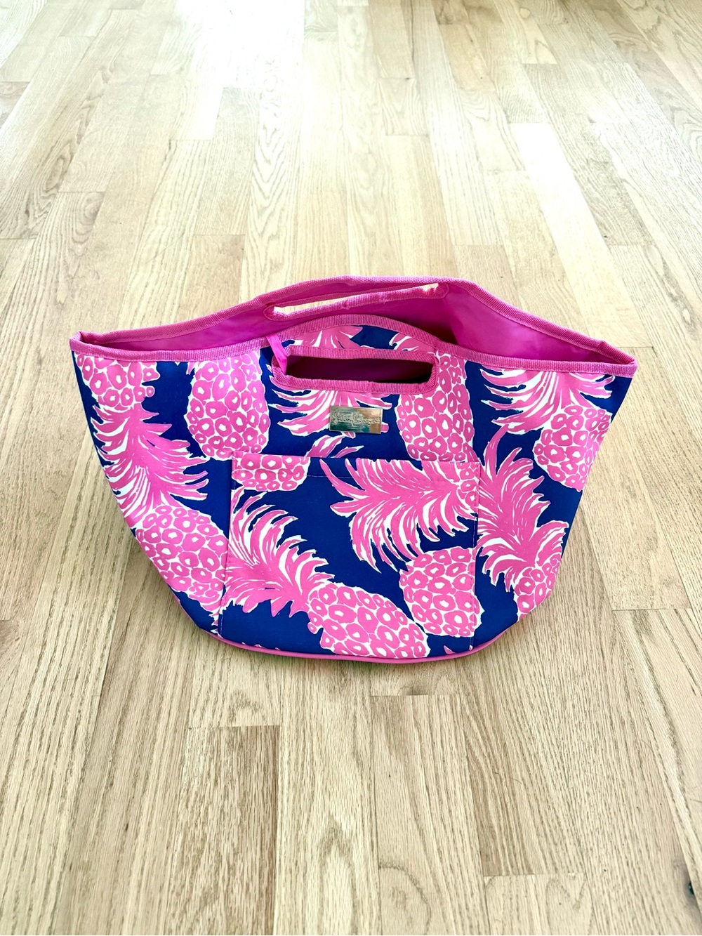 Lilly Pulitzer NEW Insulated Cooler Tote Beach Bag Pink Blue Pineapple Print